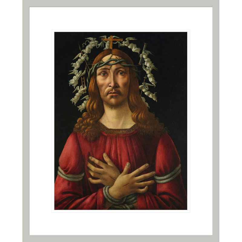 «of Sorrows» par Sandro Botticelli, impression giclée sur cadre, H 29,27 po x l 23,5 po