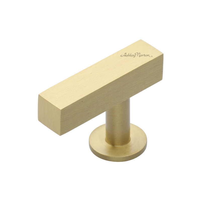 Square Profile T-Bar, Satin Brass