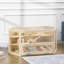 Cage à hamster en bois à 3 niveaux - Livrée avec balançoires à bascule, bouteille d'eau et aire de jeu excitante avec centre d'activités captivant