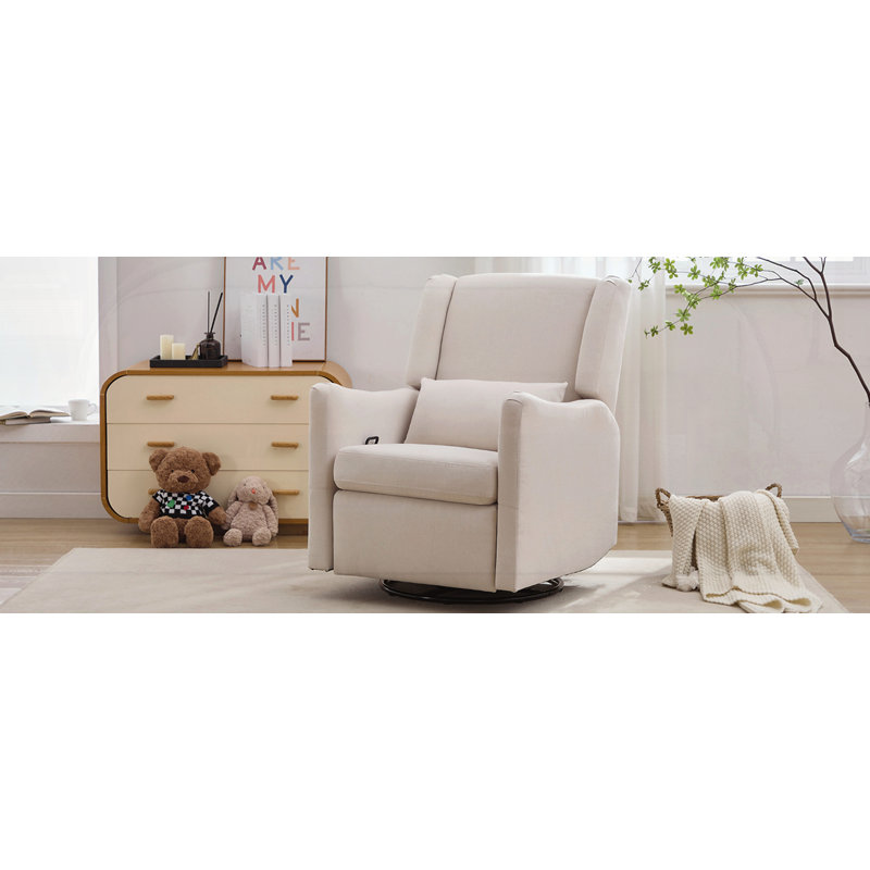 Fauteuil inclinable berçant à oreilles, Beige