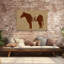 Impression d'art mural tacheté forêt cheval abstrait contemporain minimaliste forêt forêt-2133364365