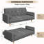 Tufted 3 Seater Sofa Bed-10360754