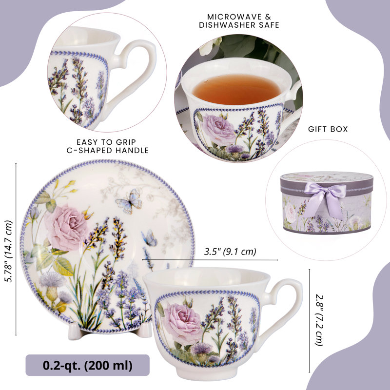 Tasse et soucoupe en porcelaine Bellemeade