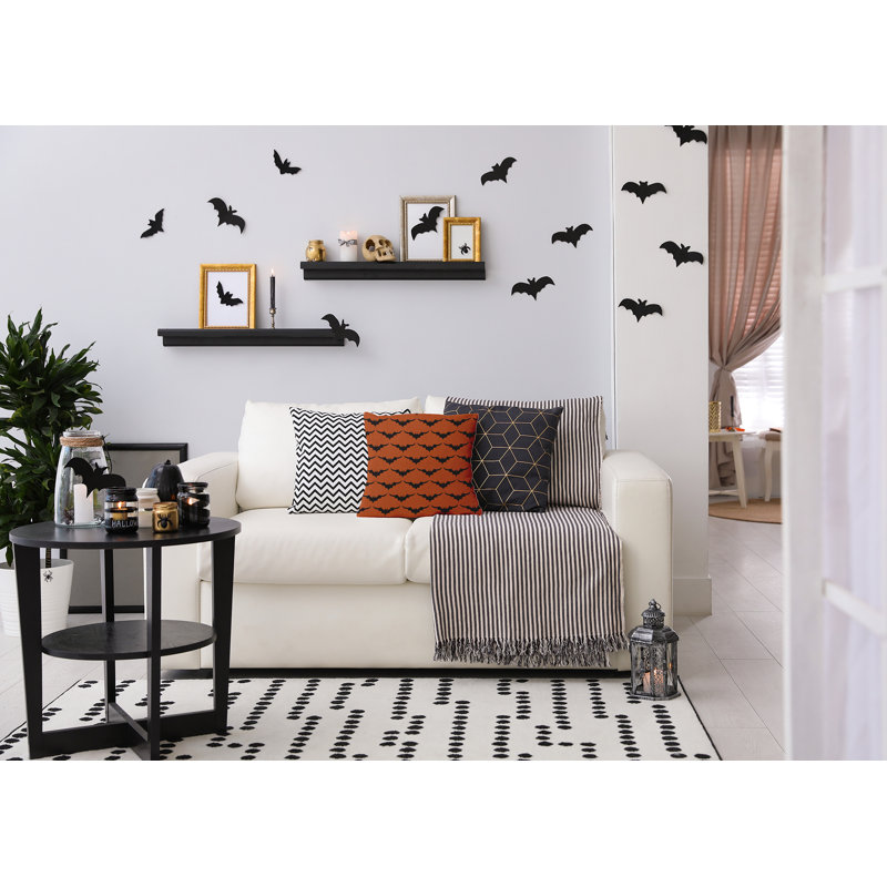  Coussin décoratif Bat Colony, 16 po x 16 po, Brun foncé