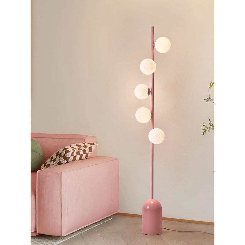 Modern Minimalist Wrought Iron Floor Lamp with High-Transmittance PMMA Shade, Black
