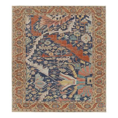 Burano Hand Knotted Wool Floral Area Rug