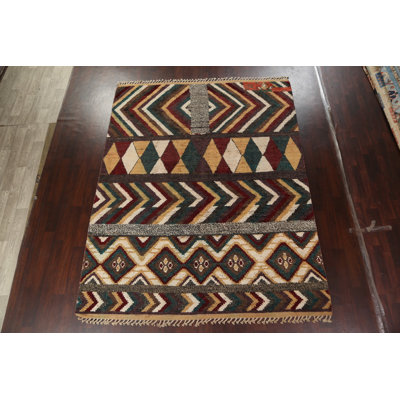 Tapis tribal marocain en laine noué à la main 8 x 11