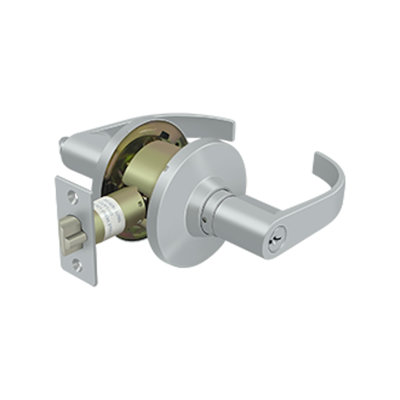 Deltana CL400EL-26D Comm, Entry Standard Grade 2, Curved Lever in Brushed Chrome