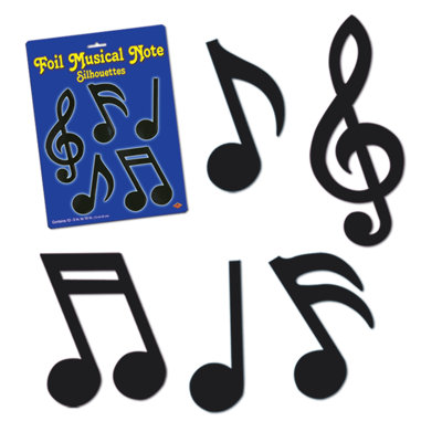 Foil Musical Notes Silhouettes