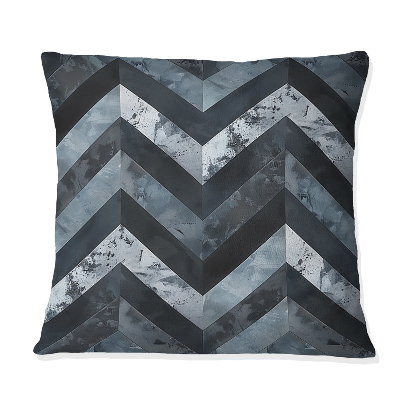 Coussin Chevron Glamour II - Glam, H 16 po x l 16 po