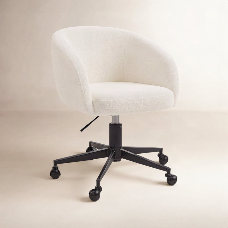 Chaise de bureau Bouclé, Beige