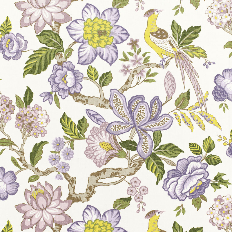 Tissu Schumacher x Timothy Corrigan Huntington Gardens, Lavande