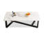 Table basse rectangulaire blanche en acier au carbone fritté blanc-746084650-746084655