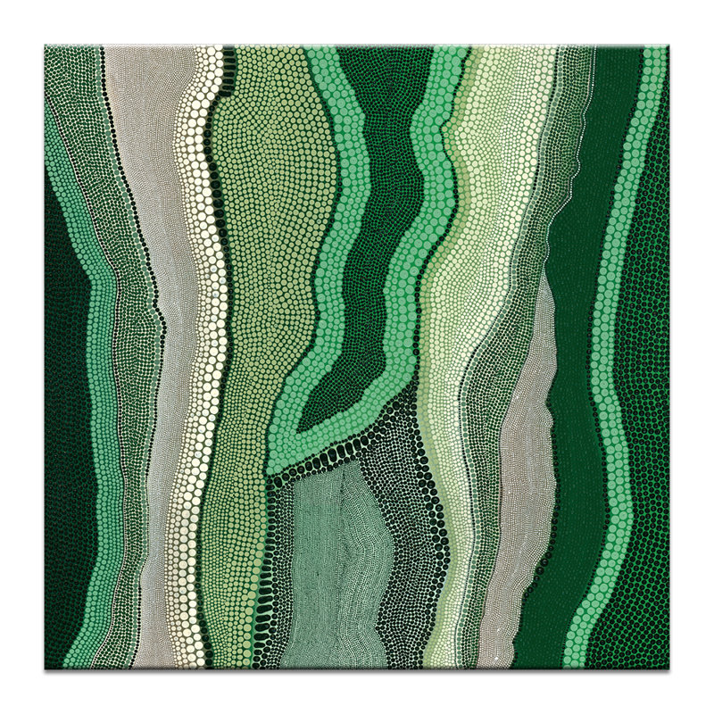 Yurrurru - Scrub by Kamilya Lowana White - Print, Wrapped Canvas, 44.5cm H x 44.5cm W x 6.4cm D