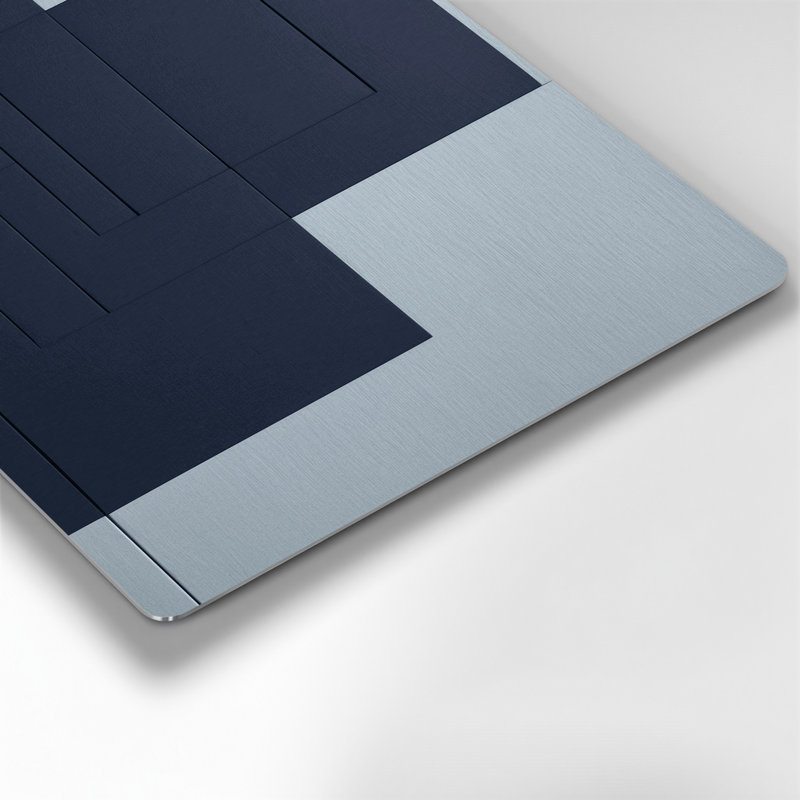 Minimalism 68 Gray Metal Wall Art, 11" H x 14" W