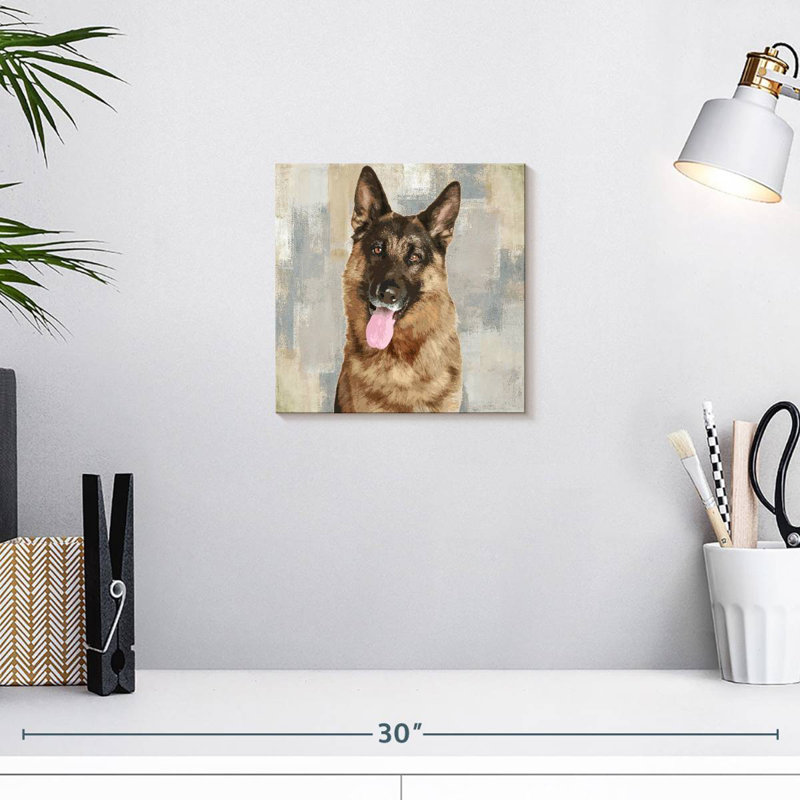 Portrait d'un berger allemand Brampt, H 10 po x l 10 po