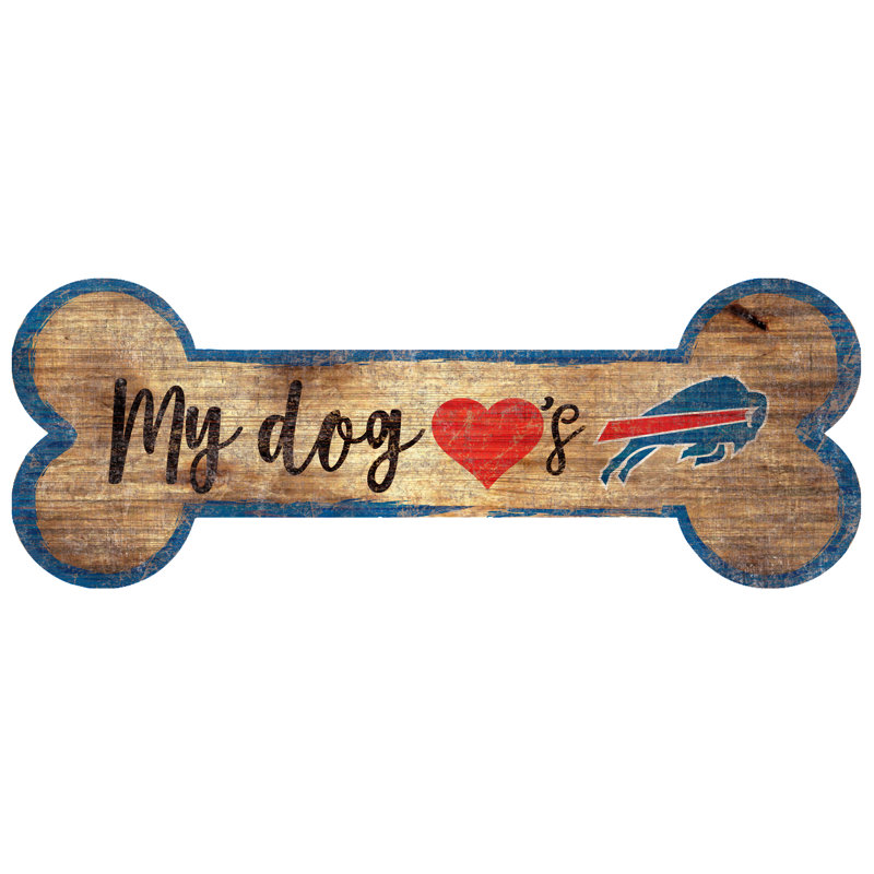 Décoration murale chien en forme d’OS, Bills de Buffalo