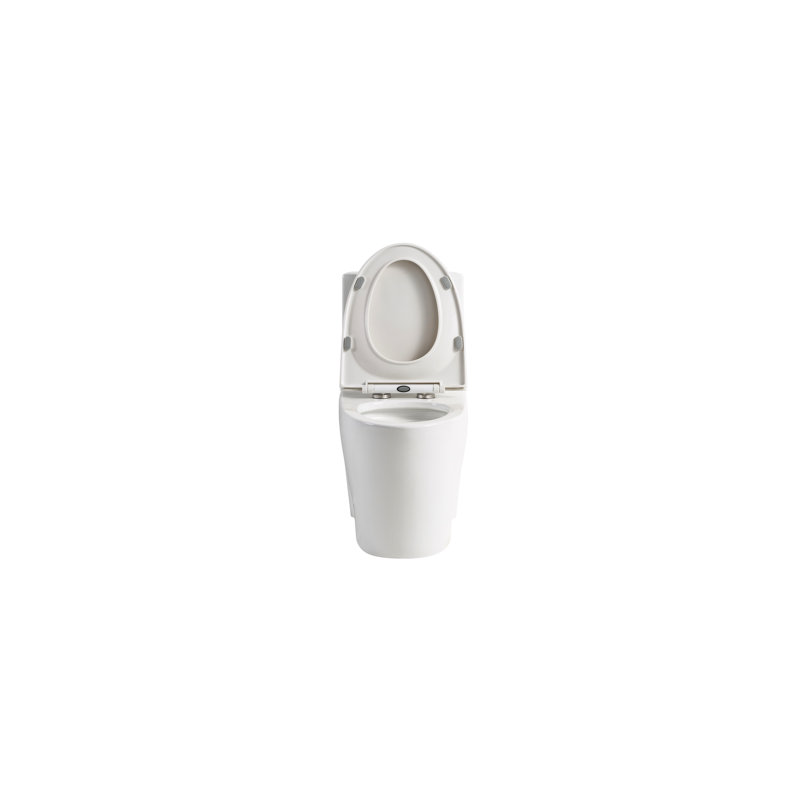 Toilette de salle de bain, double chasse 1,1 / 1,6, céramique, blanc brillant, siège allongé à fermeture douce, siège confort blanc, bol