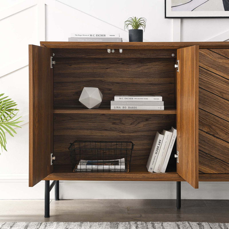 Modway Harper Chevron Sideboard, Walnut