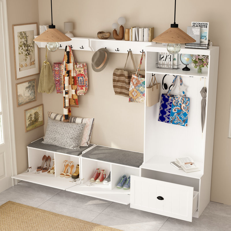 Valentin Hall Tree Set With Strong Storage And Comfortable Bench
