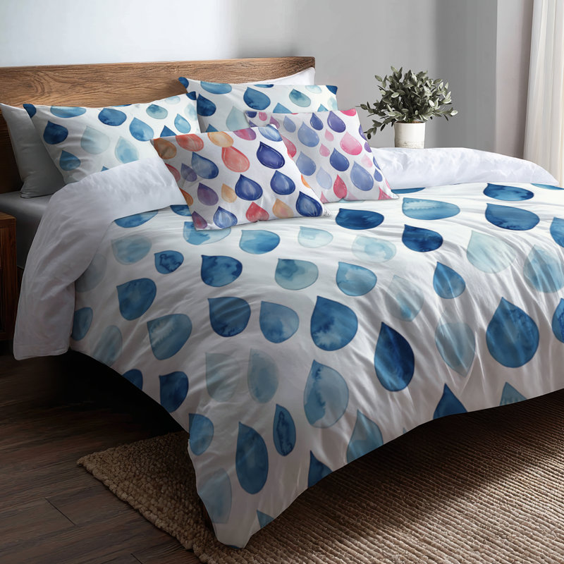 Ensemble de literie et coussins décoratifs 6 pièces Paisley Bed, Édredon de très grande taille et 5 pièces suppl