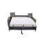 Canapé-lit en cuir grainé italien de 85 po avec matelas en mousse viscoélastique Capozzi-773428910