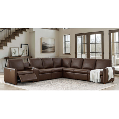 Cognac Luxe Reclining Sectional Sofa
