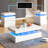 Bhhatu High Gloss 3 Pieces Living Room Table Set, White-102834540