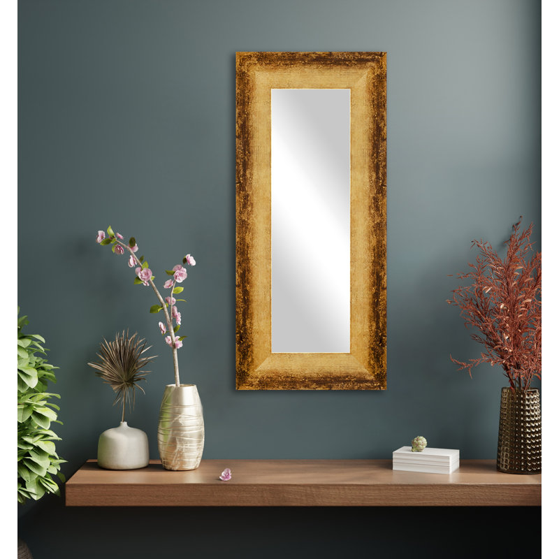 Miroir mural Dhar, 10 po x 27 po, Bronze