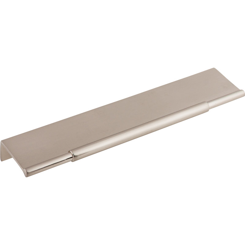 Crestview Finger Pull, Brushed Satin Nickel, 6" Center to Center