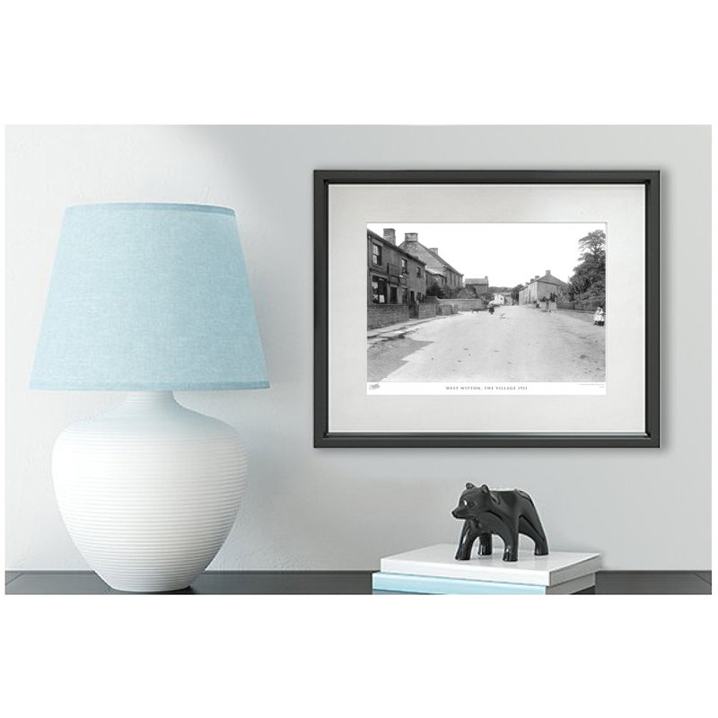 West Witton, The Village 1911 by Francis Frith - Single Picture Frame Print, 60cm H x 80cm W x 2.3cm D, Light Grey/White