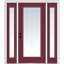 Porte d'entrée pré-suspendue en fibre de verre préfinie lisse-46030364-46030365-46030371