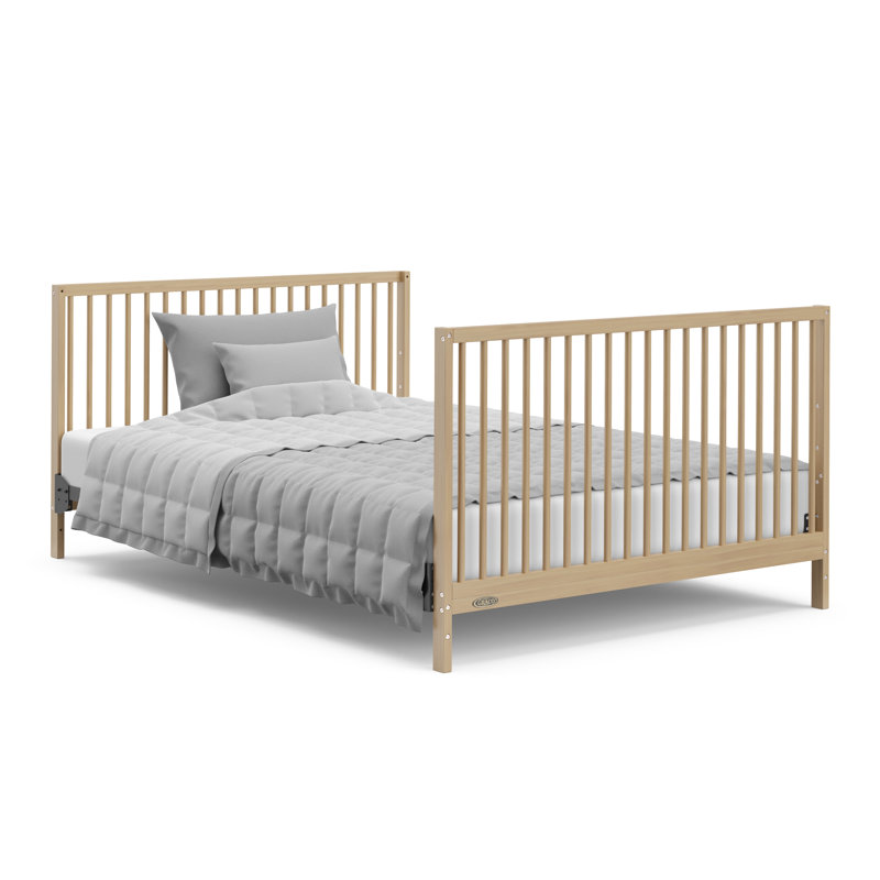 Lit de bébé convertible 5-en-1 Teddi avec rangement Teddi, Bois flottant, Lit à barreaux