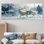 «White Christmas Winter Reindeer Magic - Christmas Santa Deer», ensemble d'art mural