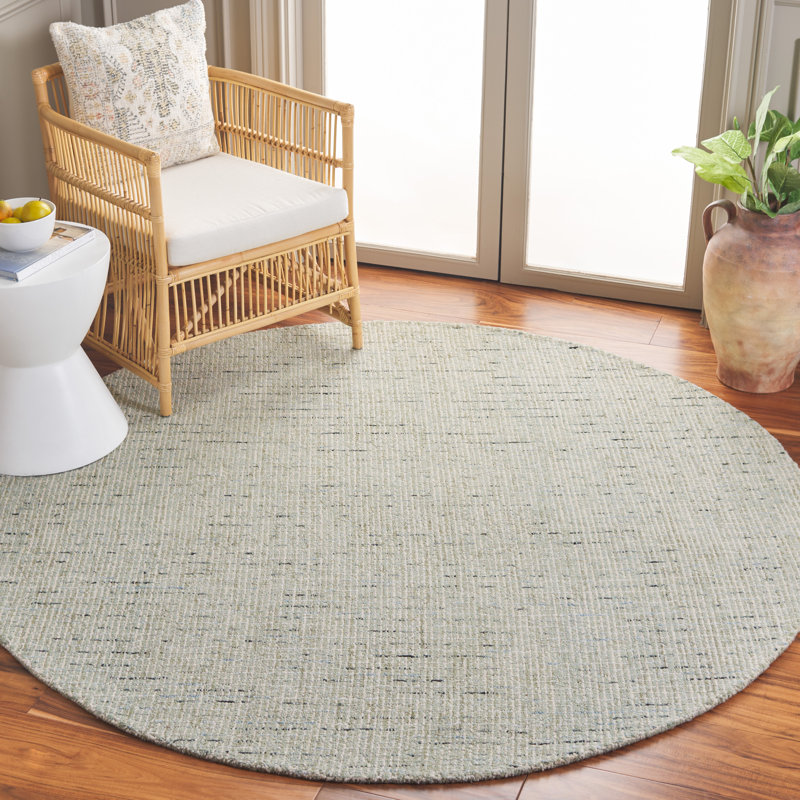 Wool Hand Tufted Area Rug, Round 122 X 122