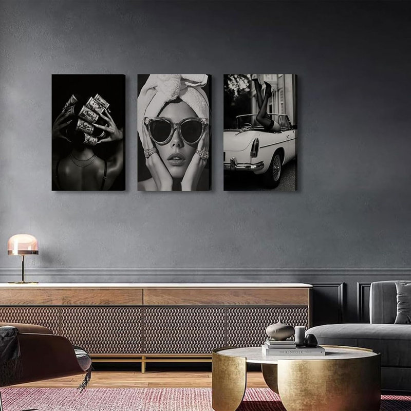 3 Piece Wrapped Canvas Print, 60cm H x 40cm W