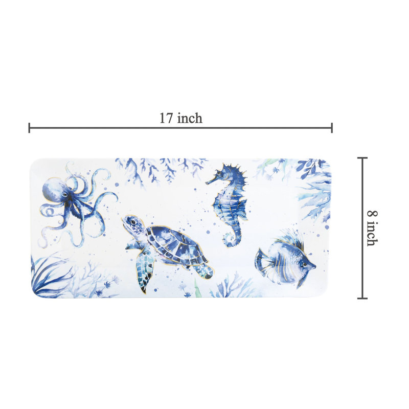 2-Piece Indigo 17" Rect. Tray