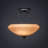 Zilo Semi-Flush 2-Bulbs Shown In Dark Granite Finish With 14" Zilo Cayenne Linen Glass-32415635-32415636
