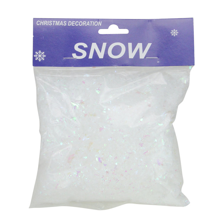 Artificial Snow 10 Ounces Fake Snow Flakes for Christmas Tree Decoration,  Village Displays - Sparkling White Dry Plastic Snowflakes for Holiday Decor  and Winter Displays 
