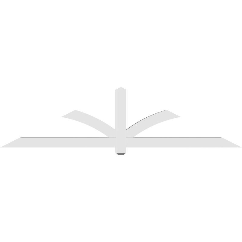 Support pour pignon en PVC Redmond, H 24 po x l 96 po (pas: 6/12), P 4 po x F 4 po