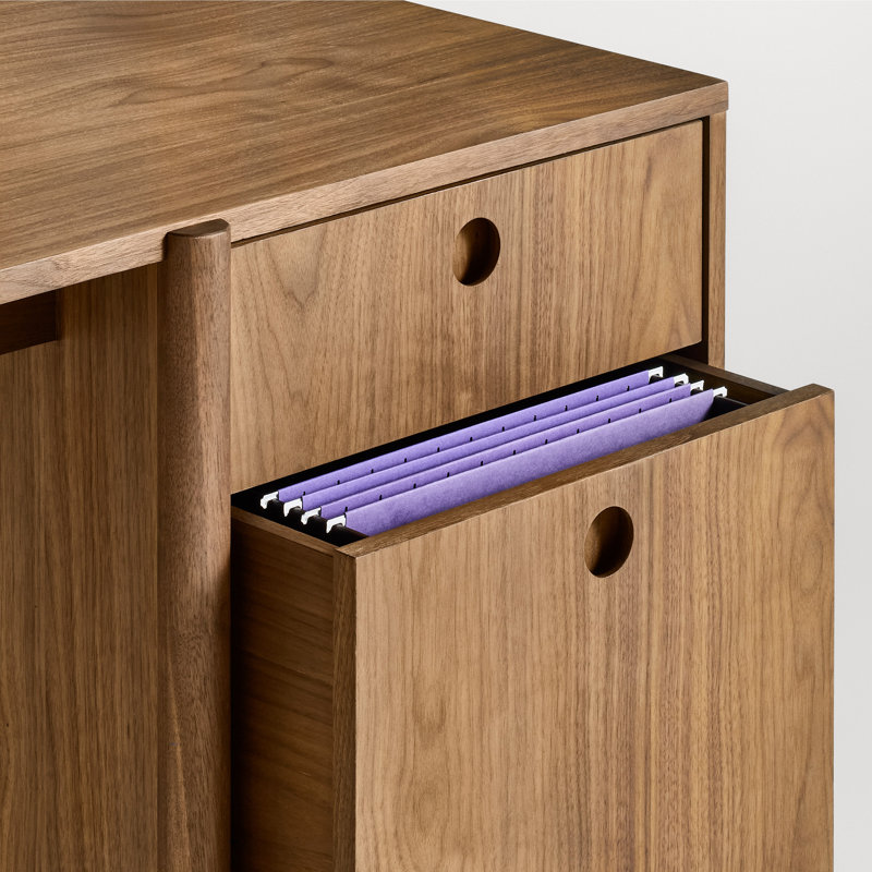 Cursive Executive Desk, Walnut
