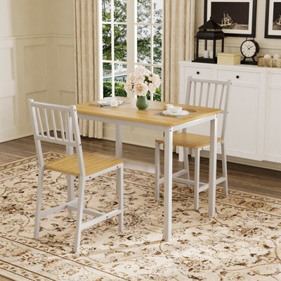 3 piece Aadi with 2 Dining Slat Back Chairs
