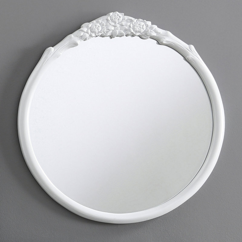 Miroir mural Aruther, Blanc lustré