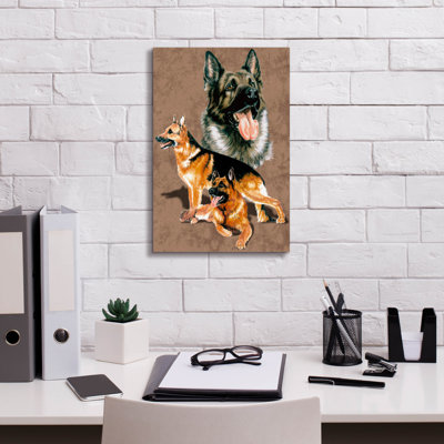 «Kaydience German Shepherd on Canvas» par Barbara Keith, reproduction
