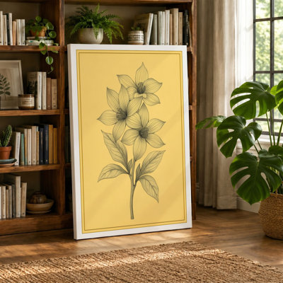 Clustered Bloom Study Botanical - Wrapped Canvas