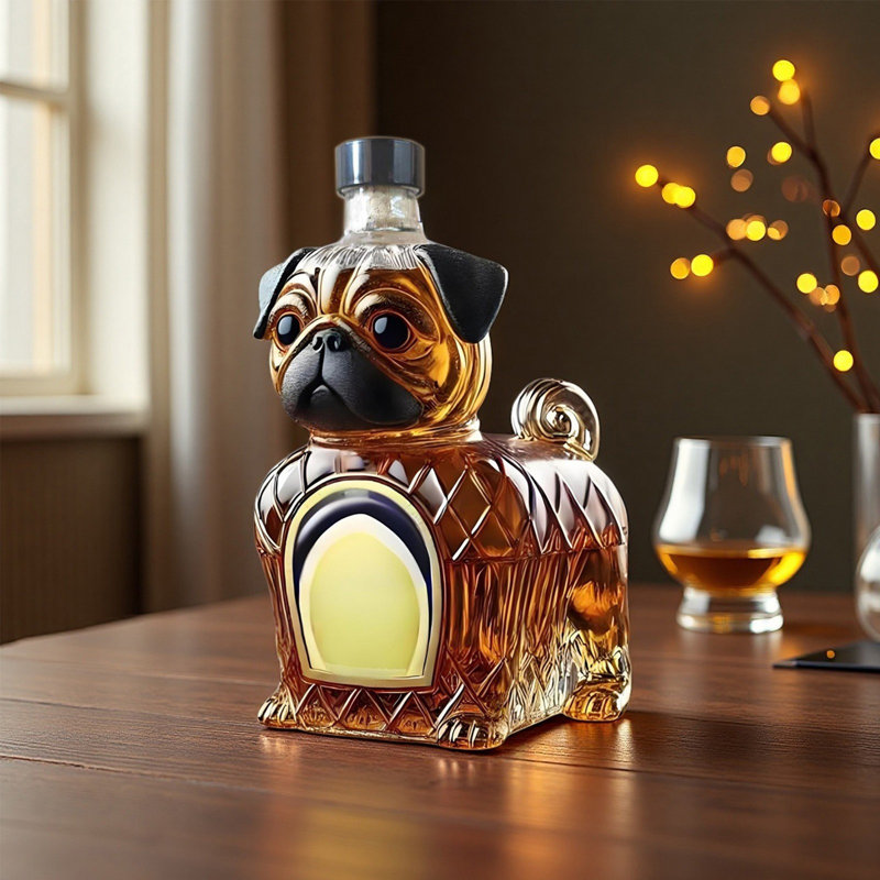 Décanteur à whisky en forme de whisky en forme de bouteille d'eau en verre borosilicaté transparent