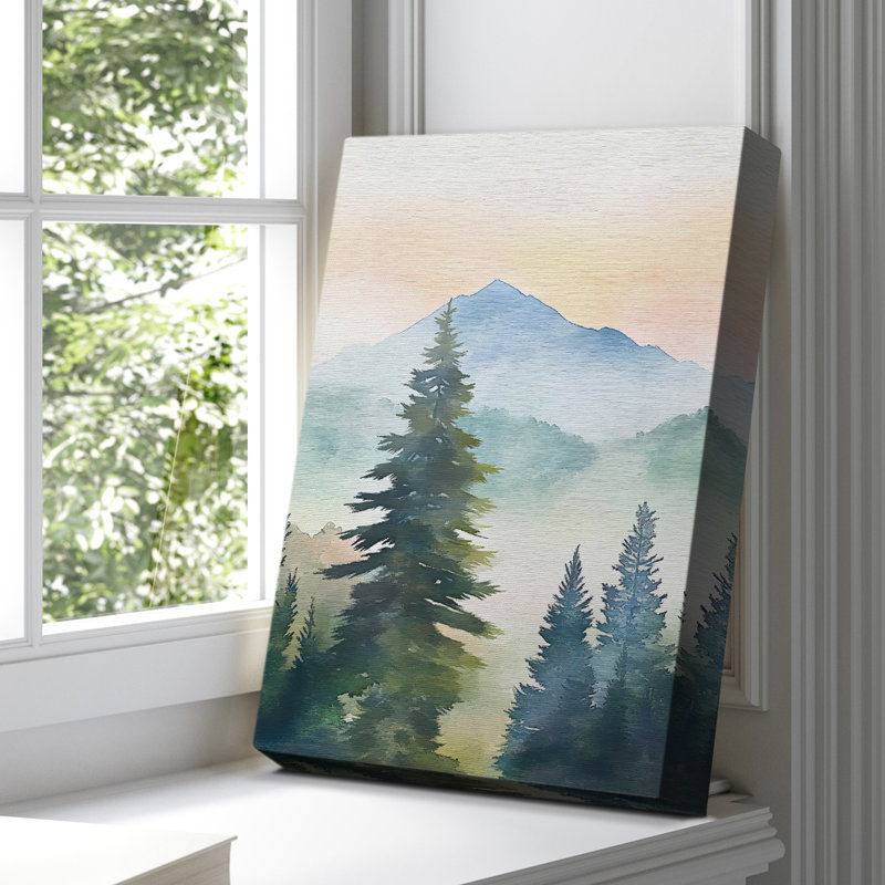 Toile tendue avec châssis paysage, paysage prêt à accrocher, H 60 po x l 40 po