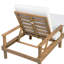Chaise longue d'extérieur réglable à 5 positions avec structure en bois massif, coussins épais et accoudoirs Jovi-126554040-126554039
