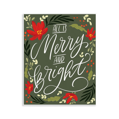 "Floral Merry and Bright", art mural sur toile par Isabela Schielke