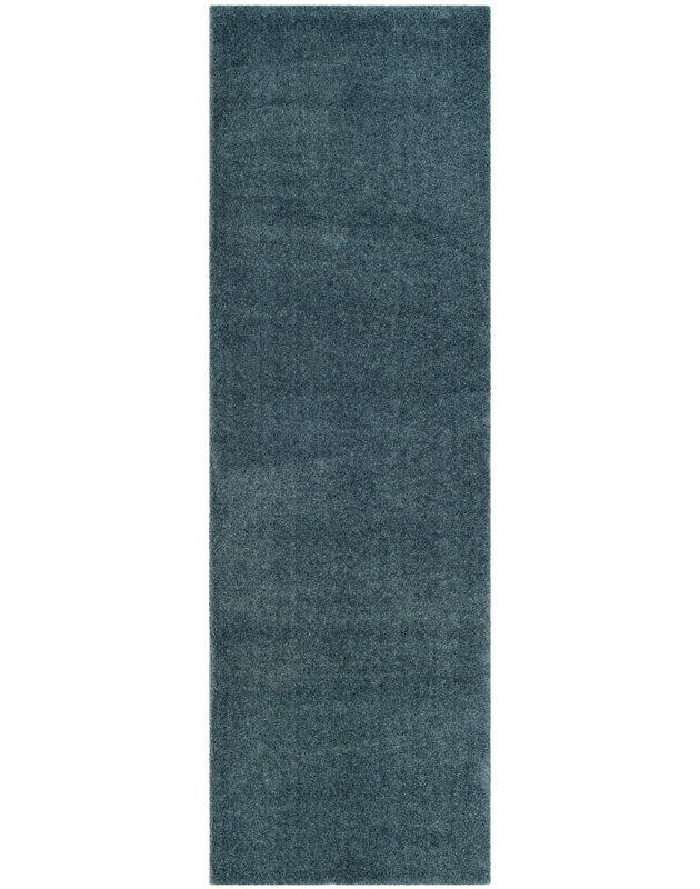 Tomberlin Velvet Shag Performance Solid Color Rug, Runner 2'3" x 7'
